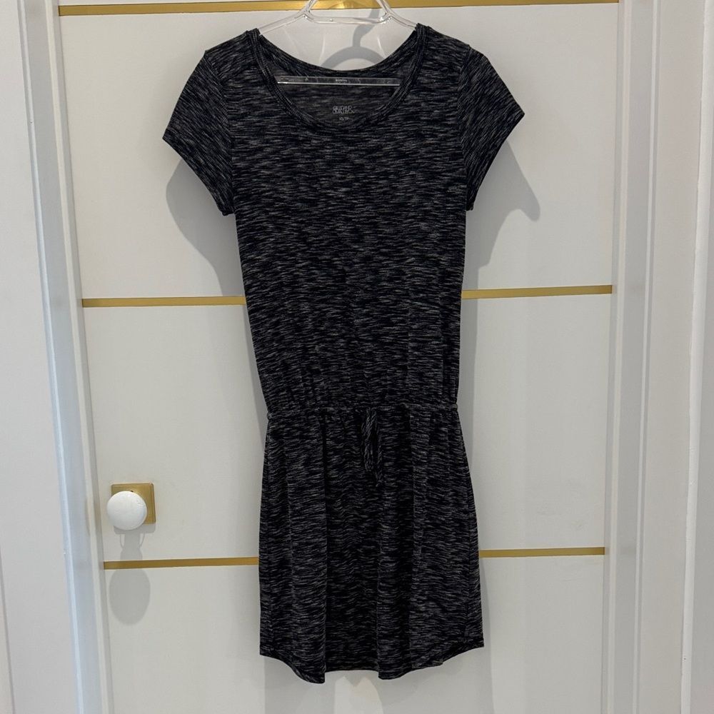 GILLIGAN & O'MALLEY heather gray short sleeve dress drawstring dress XS - Picture 7 of 9